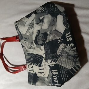 Stylish Black and Red Tote Bag